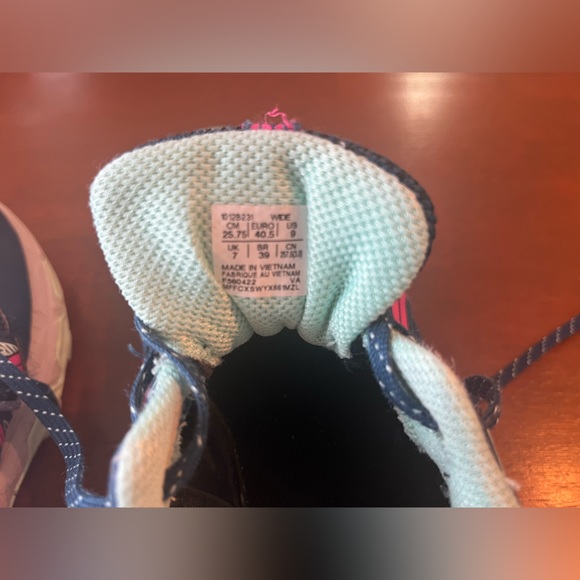 ASICS running shoes blue line green pink  women’s sz 9 EU40.5, preowned - Picture 6 of 8